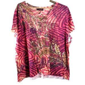 Appropriate Behavior women's 4X multicolor tunic preowned